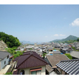 玄関からの眺望。海が見えます 