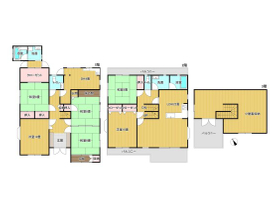 １階４DK、２階２LDK、３階小屋裏収納のゆとりの間取！