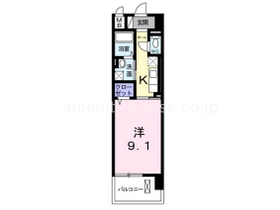 広々１Ｋタイプのお部屋です。