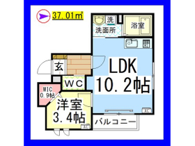 水周りでしか隣室と接しない快適なお部屋です♪