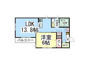 ゆったりめのリビングスペース。