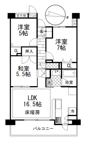 サンアリーナ中央林間　3LDKマンション