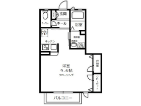 横長で採光面に広く面しているので明るい室内です。