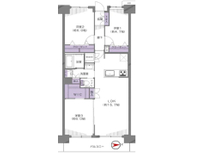 ファミリータウン東陽H棟（6階） 3LDK+WIC 71.58㎡ ご成約となりました。