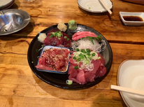 ≪木場・晩ごはん≫　木場場外市場まぐろ祭り