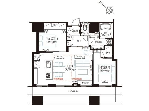 キャピタルゲートプレイス ザ・タワー（30階） ／ 仲介手数料無料