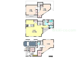 LDK18.07帖　2階水回り設置　シューズインクローゼット・WIC付