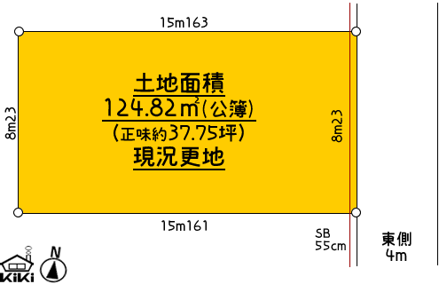 土地３７．７５坪