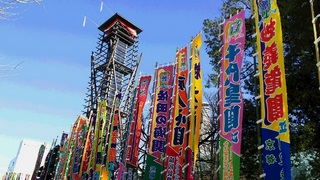 (株)松屋撮影：国技館のぼり撮影