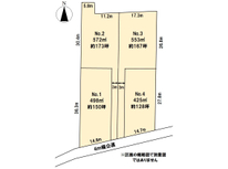 【販売予告 第2弾】つくば市高崎　建築条件無し売地　128～173坪の敷地