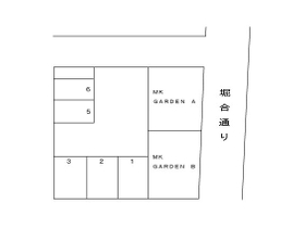 ５番・６番区画は中型車まで限定となります