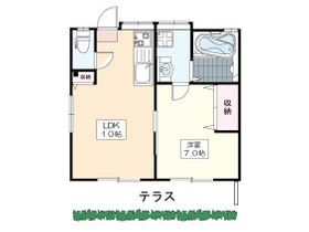 リノベーションを行った、設備良好の1LDK になります。