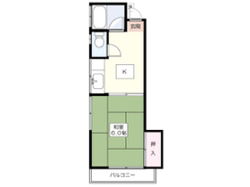 バス、トイレ別！２口ガスコンロ設置可！南向きで日当り良好！