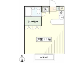 間取りで言うと1Ｒです!!
