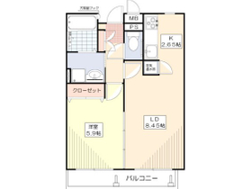 LDKは10.8帖で床暖房が利用できます。