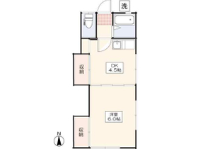 1DKの間取りです