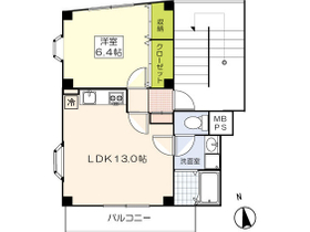 1LDKは人気です。